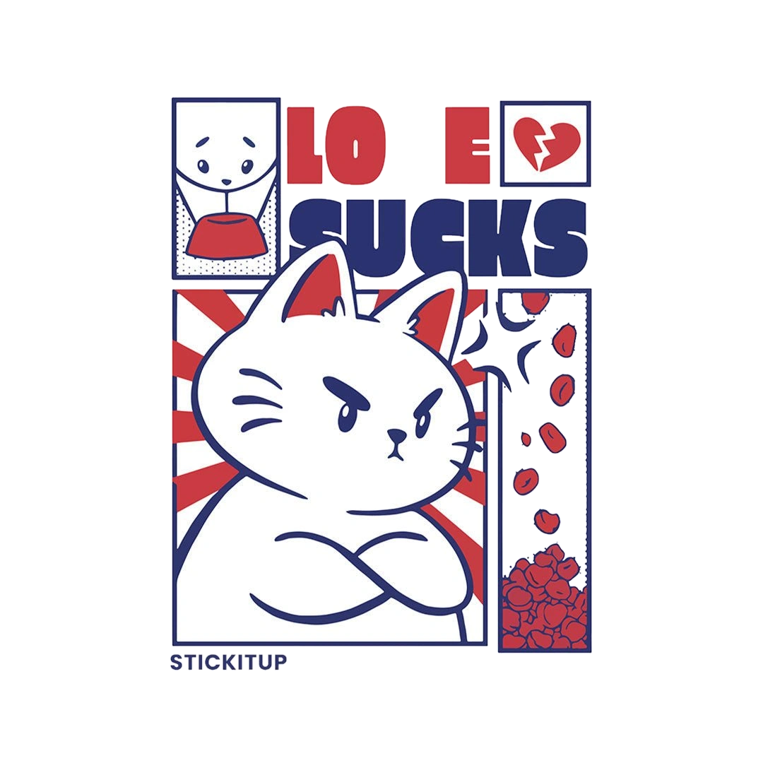 Love Sucks Sticker